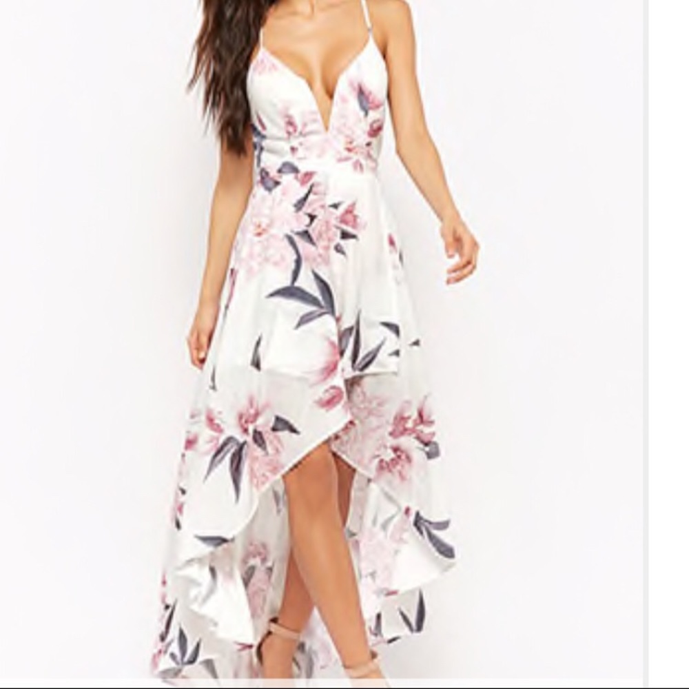 NWT Flowered high low Dress